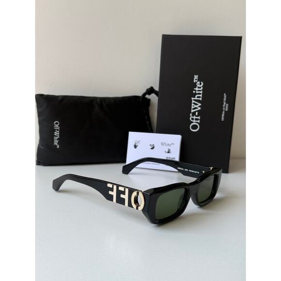 NEW Off White Fillmore Black Green Unisex Sunglasses - Picture 3 of 4